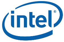 Intel logo with trademark symbol