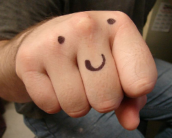 Fist with smile